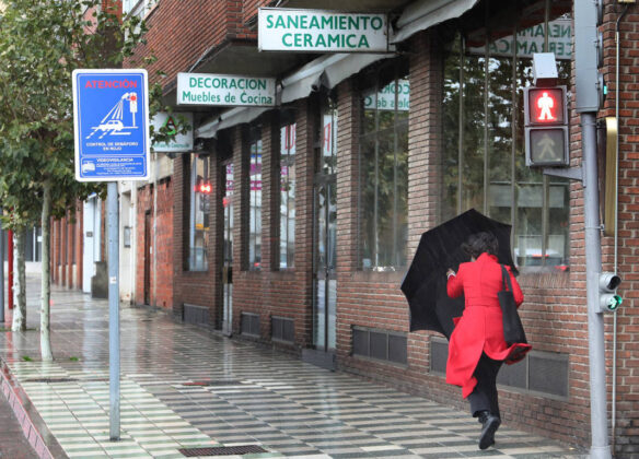 Viento y lluvia en Palencia