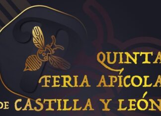 Cartel de la V Feria Apícola de Castilla y León que se celebra en Palencia