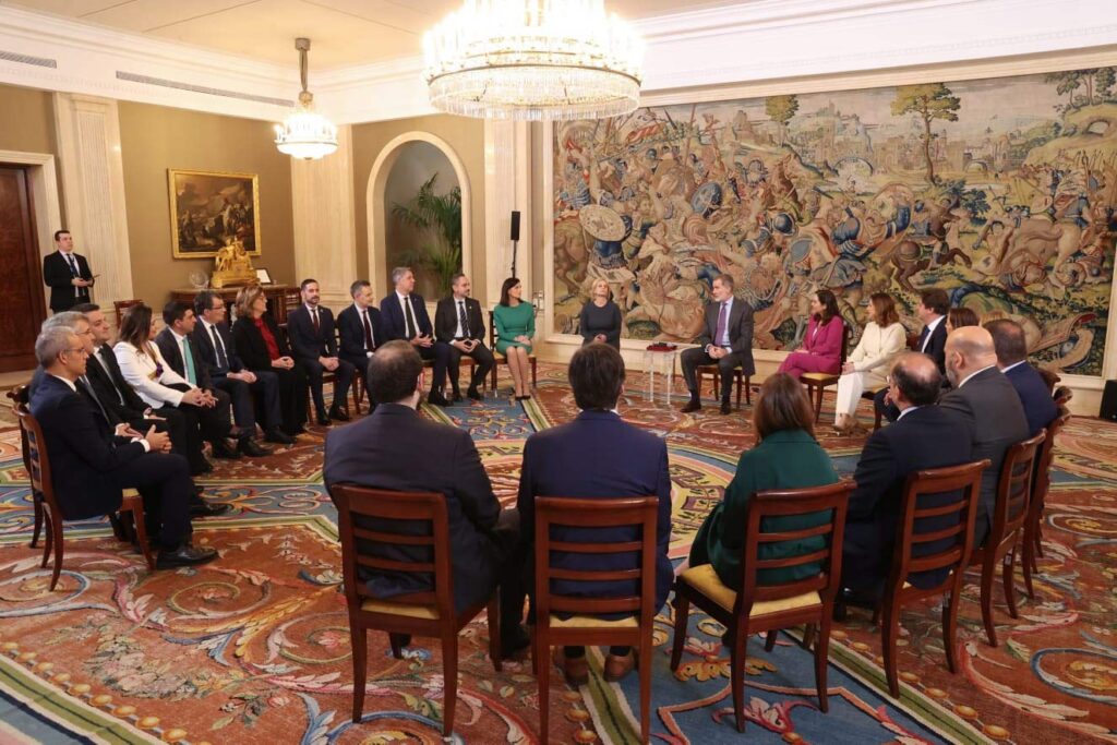 Audencia Miriam Andrés con el rey Felipe VI