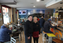 Susana Serrano y José Martín del bar Bariloche de Palencia