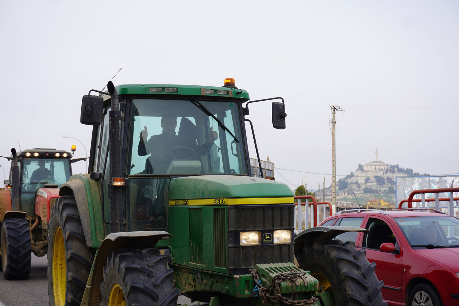 tractorada palencia protestas huelga agricultores manifestación ganaderos febrero 2024