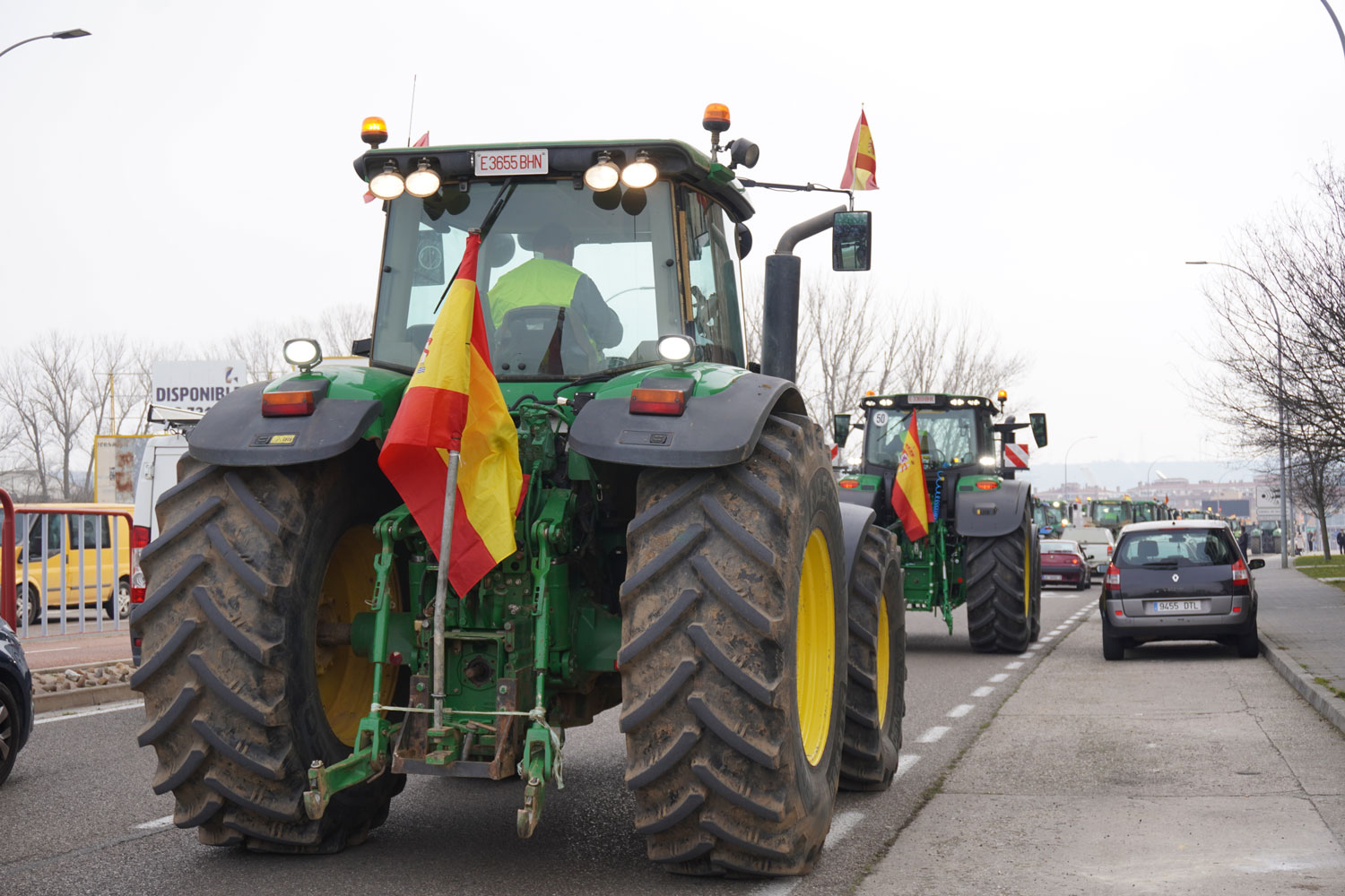 tractorada palencia protestas huelga agricultores manifestación ganaderos febrero 2024