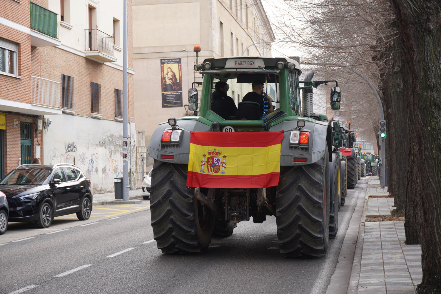 tractorada palencia protestas huelga agricultores manifestación ganaderos febrero 2024