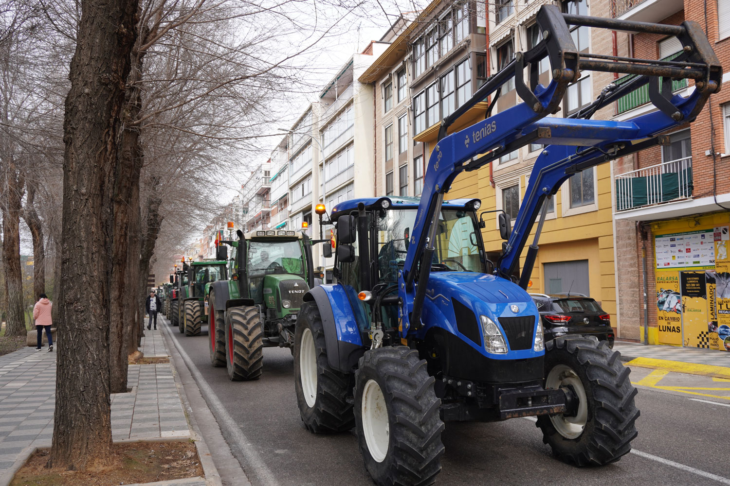 tractorada palencia protestas huelga agricultores manifestación ganaderos febrero 2024