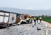 Accidente en Ágreda (Soria) con tres fallecidos y un herido