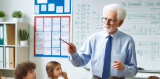 Profesor honorífico dando clases a aliumnos