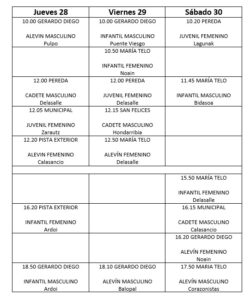 Horarios Balonmano Odisea