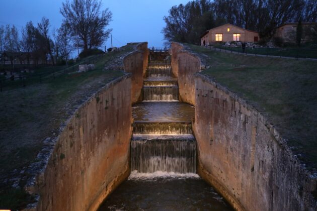 Inauguración de la nueva iluminación de la esclusa del Canal de Castilla en Frómista