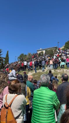 Pedrea del Pan y el Queso en Palencia, con motivo de las fiestas de Santo Toribio del barrio de El Cristo.