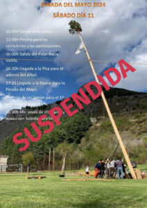 Pinada Velilla del Río Carrión de mayo 2024. Suspendida