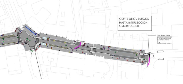 Corte de tráfico Calle Burgos