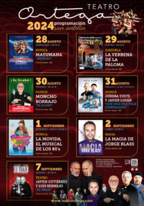 Cartel Programación Teatro Ortega San Antolín 2024