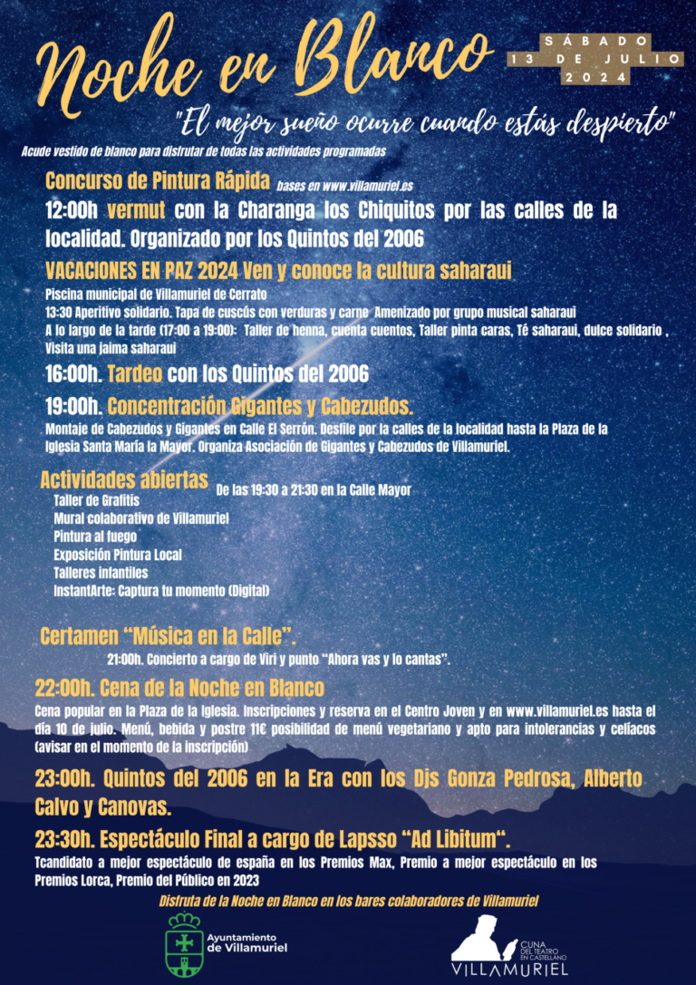 Cartel Noche en Blanco Villamuriel de Cerrato 2024