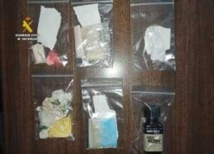 Drogas incautadas al individuo en Aguilar de Campoo