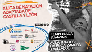 Cartel Liga de Natación Adaptada de Castilla y León, que cumple su primera década de vida
