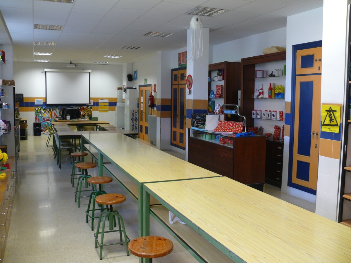 Una aula del centro palentino.