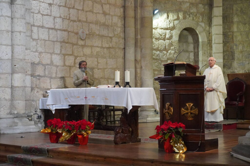 Bendición de los animales cpn motivo de San Antón Abad, en la iglesia de San Miguel