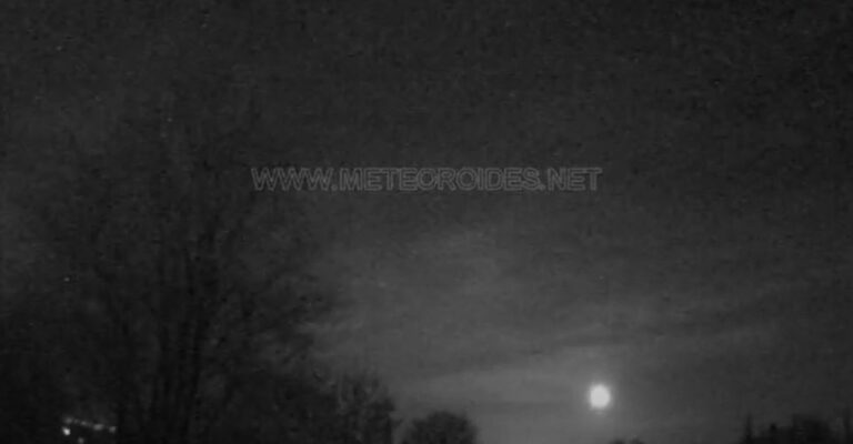 Captura del momento en el que chocó el asteroide