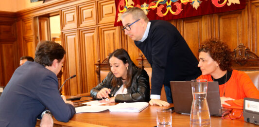 Un momento del pleno de este jueves 16 de enero en Palencia