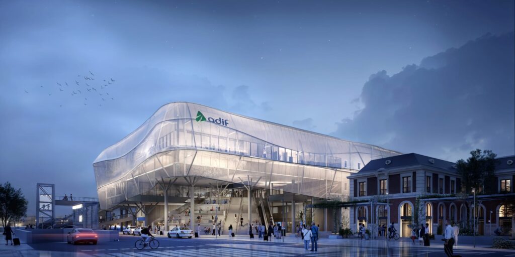 El ministro de Transportes y Movilidad Sostenible, Óscar Puente, presenta el proyecto de la nueva estación de tren de Valladolid Campo Grande. Al acto asiste el consejero de Movilidad y Transformación Digital de la Junta, José Luis Sanz Merino.