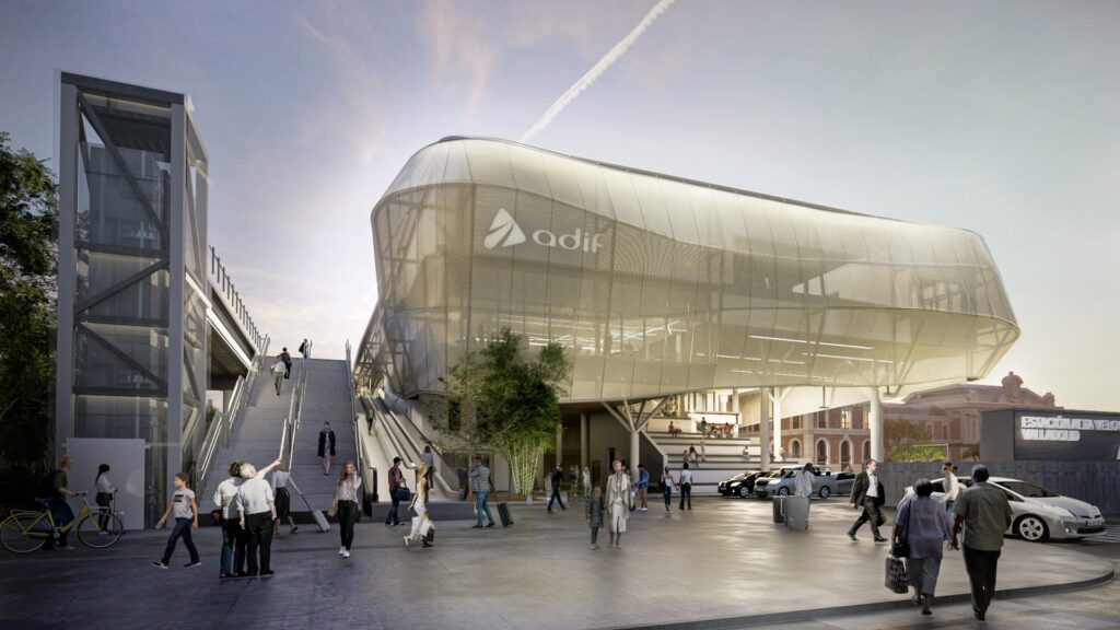 El ministro de Transportes y Movilidad Sostenible, Óscar Puente, presenta el proyecto de la nueva estación de tren de Valladolid Campo Grande. Al acto asiste el consejero de Movilidad y Transformación Digital de la Junta, José Luis Sanz Merino.
