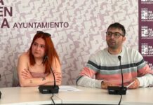 Alba Alonso y Rodrigo San Martín en una rueda de prensa