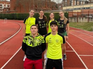 Celia Cortés, Miriam Catalina, Celia Aguado, Claudia Santos, Yeray Royuela e Iván García