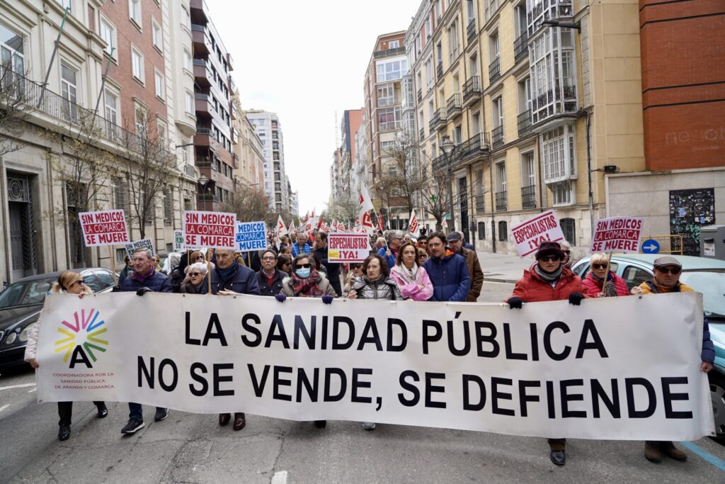 Manifestación en defensa de la sanidad pública