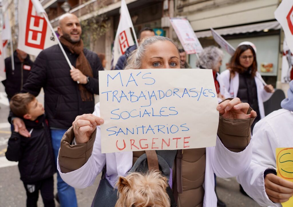 Manifestación en defensa de la sanidad pública