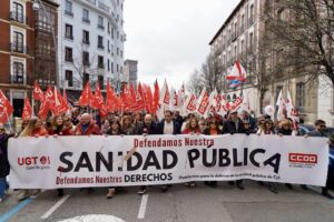 Manifestación en defensa de la sanidad pública