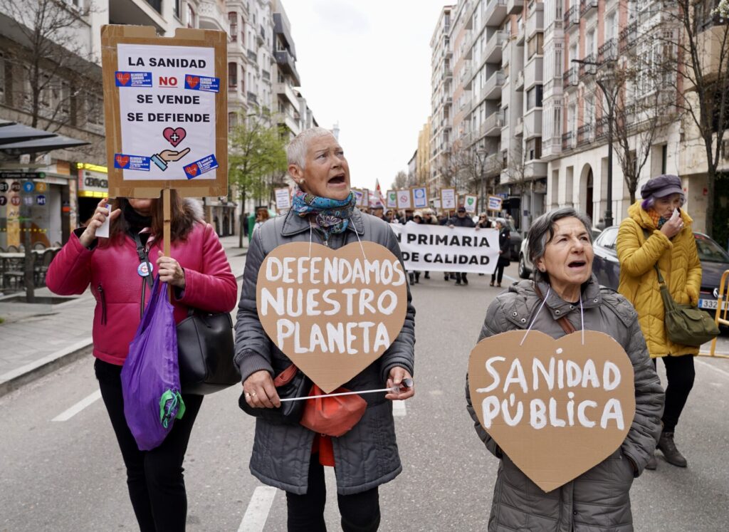 Manifestación en defensa de la sanidad pública