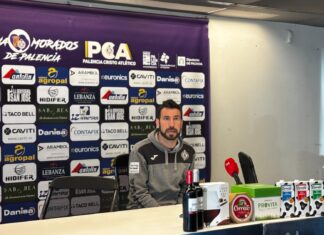 Álex Izquierdo en rueda de prensa tras el partido ante Atlético Tordesillas