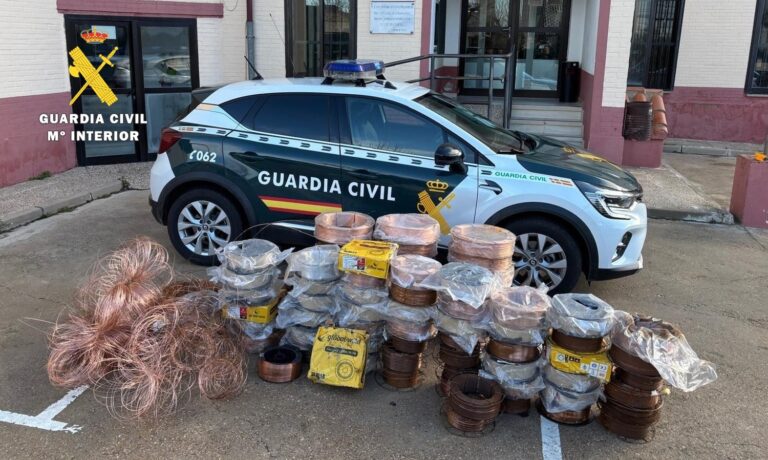 Recuperadas en Burgos 83 bobinas de hilo de soldar sustraídas en Palencia