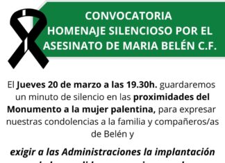 CONVOCATORIA SILENCIOSA 20 DE MARZO COTS PALENCIA