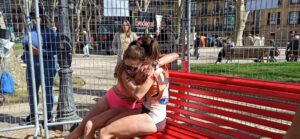 Carla Gallardo con Laura Luengo. Fotografía: @10KBilbao