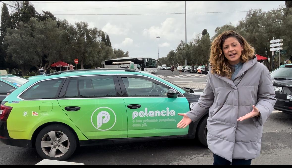Palencia se promociona en Lisboa con una flota de doce taxis
