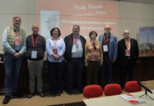 Brágimo (ICAL). La Unión de Jubilados y Pensionistas de UGT Castilla y León celebra su VIII Congreso Autonómico , en la imagen su secretario general, Felipe de Diego (C, junto a la nueva ejecutiva para los próximos cuatro años