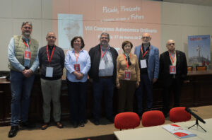 Brágimo (ICAL). La Unión de Jubilados y Pensionistas de UGT Castilla y León celebra su VIII Congreso Autonómico , en la imagen su secretario general, Felipe de Diego (C, junto a la nueva ejecutiva para los próximos cuatro años