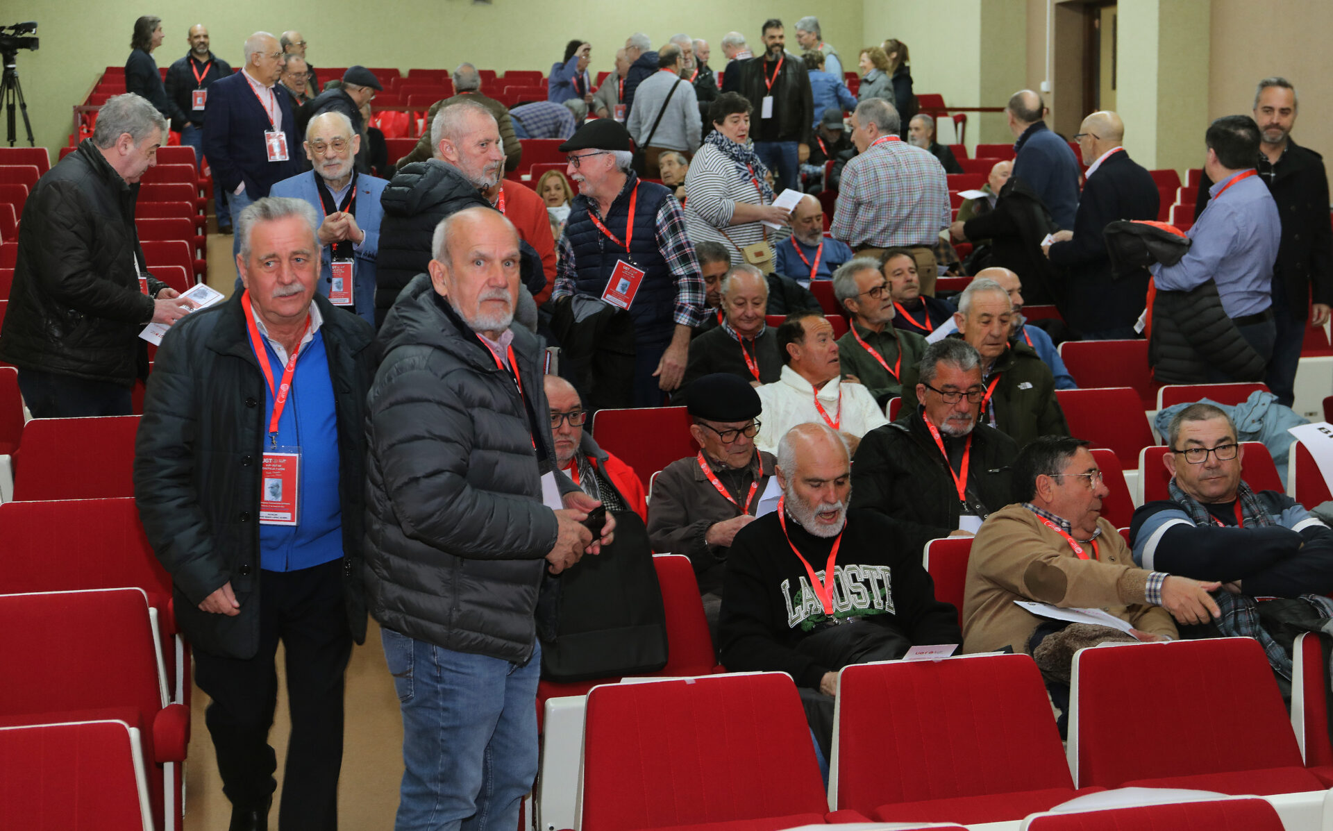 Brágimo (ICAL). La Unión de Jubilados y Pensionistas de UGT Castilla y León celebra su VIII Congreso Autonómico para elegir a su secretario general, Felipe de Diego y a la nueva ejecutiva para los próximos cuatro años, en la imagen junto al secretario general de UJP UGT Confederal, Anatolio Díez(I)