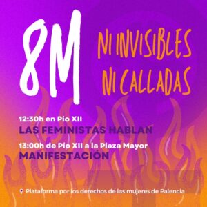 cartel plataforma derechos mujeres 8M 2025