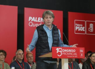 Acto de clausura del XV Congreso Provincial del PSOE de Palencia