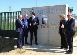 Visita del consejero de Medio Ambiente, Vivienda y Ordenación del Territorio a la Estación Depuradora de Aguas Residuales (EDAR) de Grijota