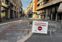 Calle cortada en La Cestilla y Don Sancho