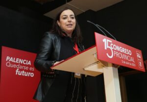 Miriam Andrés en el Congreso del PSOE de Barruelo