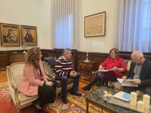 Reunión de la Diputación de Palencia con el alcalde de Villamartín