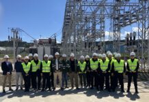 Visita de los agentes a la subestación palentina Los Ángeles