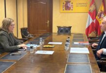 Reunión de Ángeles Armisén con el delegado del Gobierno en Castilla y León, Nicanor Sen