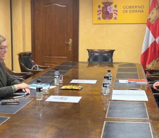Reunión de Ángeles Armisén con el delegado del Gobierno en Castilla y León, Nicanor Sen