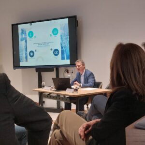 El director territorial de ICECYL, Carmelo Seco, durante la ponencia de hoy en Palencia