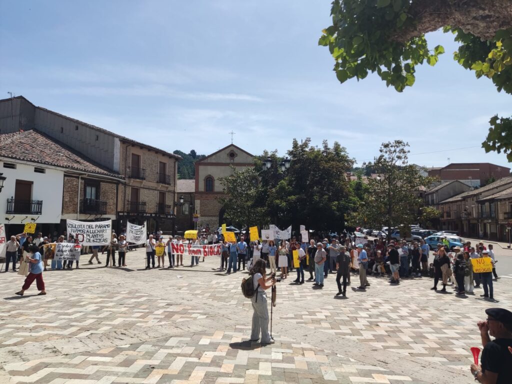 Manifestación en Saldaña contra las plantas de biogás